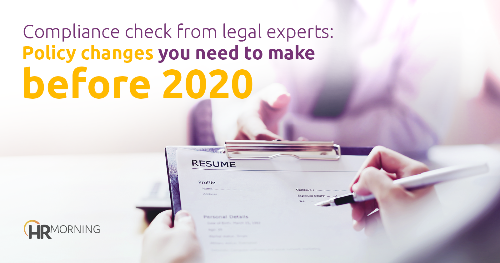 compliance check from legal experts policy changes to make before 2020
