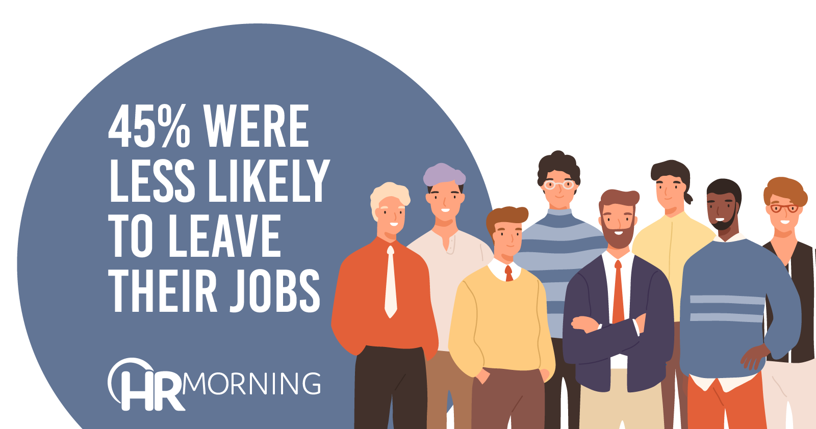 45% Were Less Likely To Leave Their Jobs