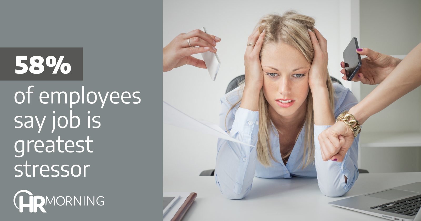58 percent of employees say job is greatest stressor