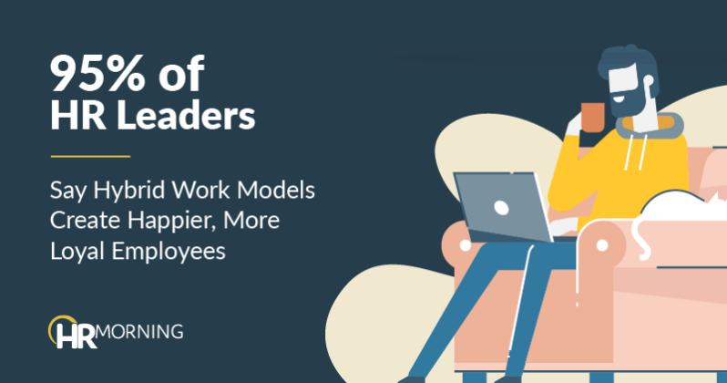 95% of HR leaders say hybrid work models create happier, more loyal employees