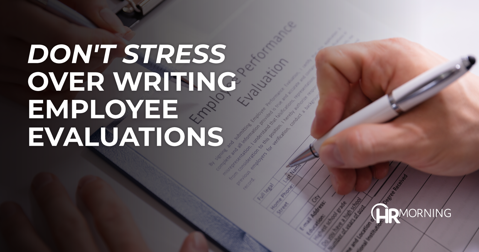 Don't stress over writing employee evaluations
