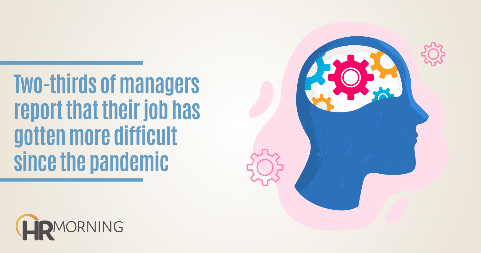 Two-thirds of managers report that their job has gotten more difficult since the pandemic