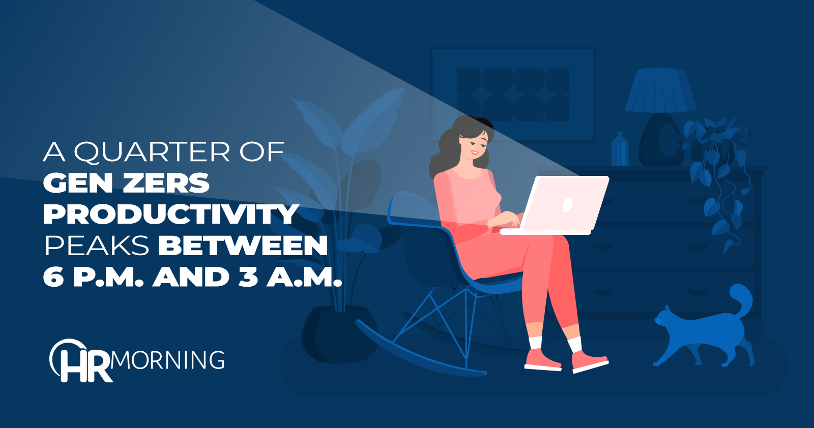 A quarter of Gen Zers productivity peaks between 6 p.m. and 3 a.m.