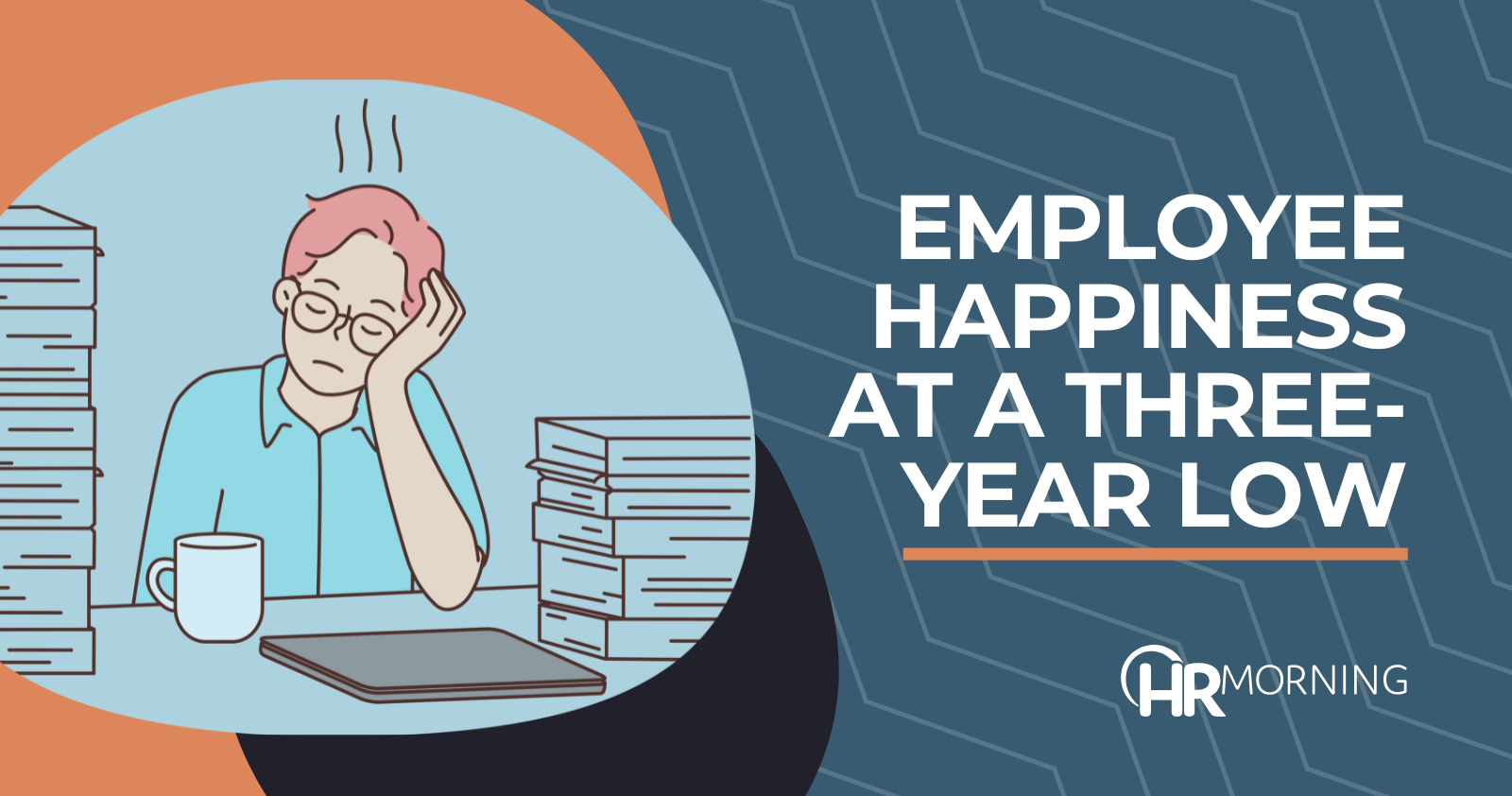 Employee happiness at a three-year low