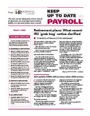 Keep up to date on payroll 686