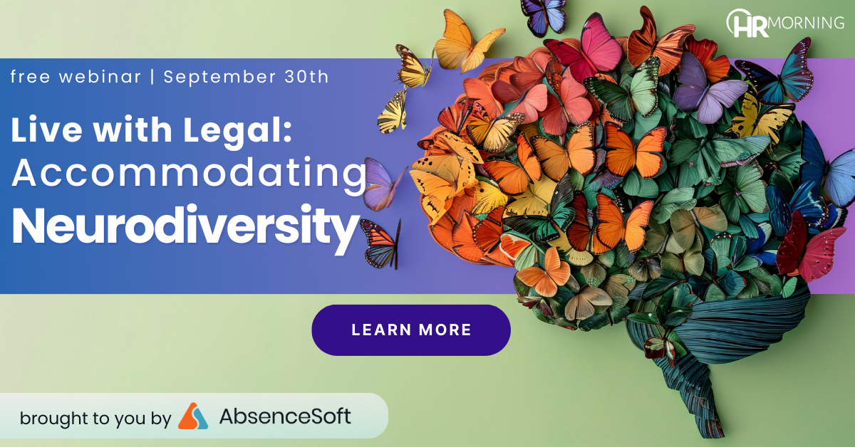 Free webinar from absencesoft Live with Legal: Accommodating Neurodiversity
