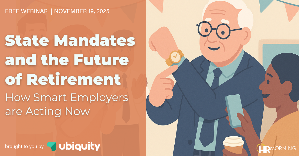 State Mandates and the future of retirement - a free webinar November 19th from Ubiquity