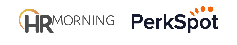 HRMorning and PerkSpot co-branded logo dark